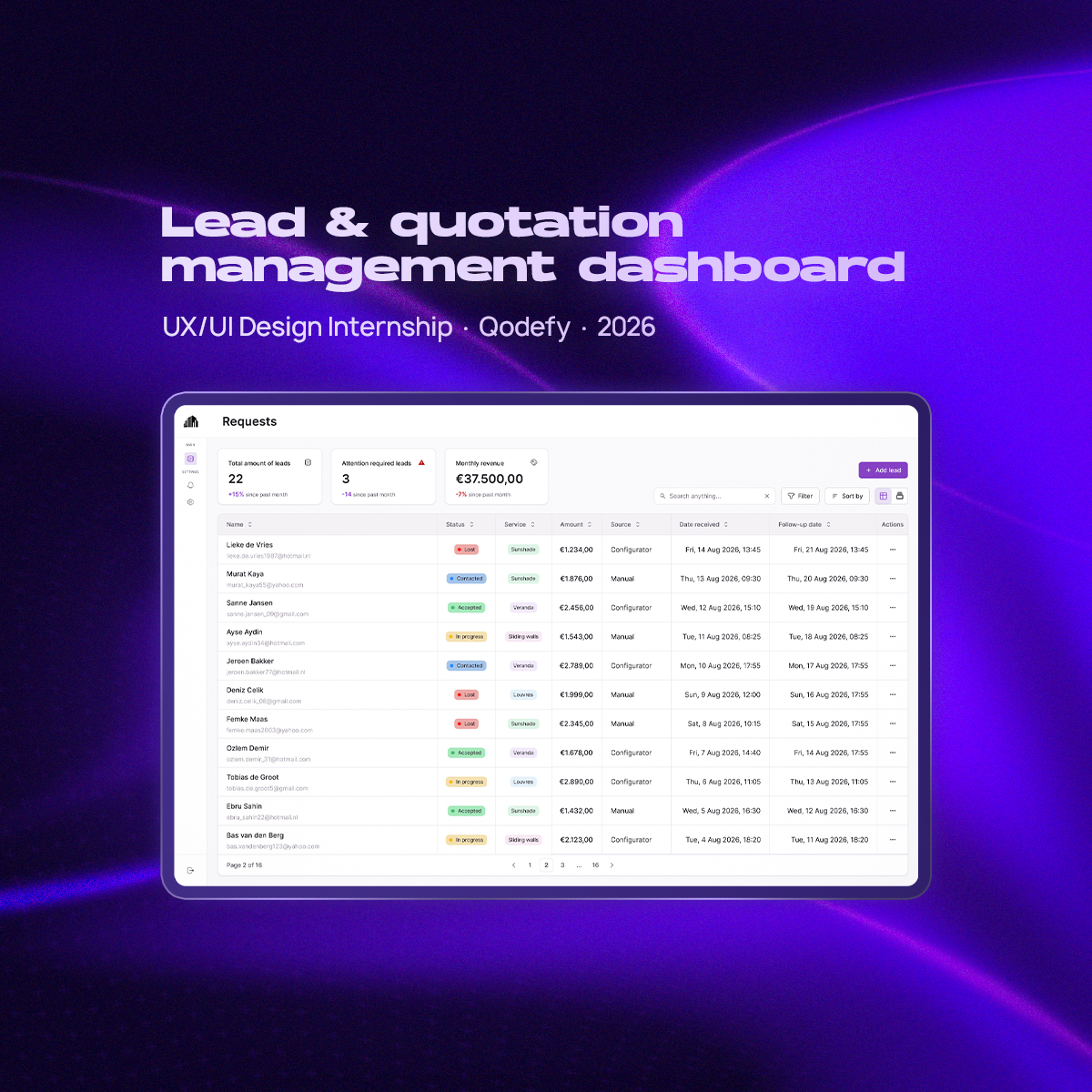 Lead Dashboard